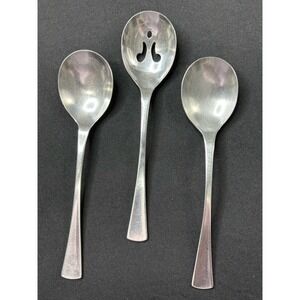 Reed and Barton Rebacraft‎ Stainless Japan 3 Serving Slotted Spoons 8"